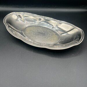 Vintage 1960s FB Rogers Silver Plated Bread Tray 12”x6”